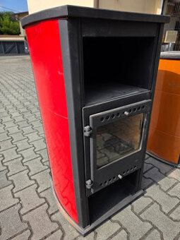 Krbová kamna BELLA THALIA LUX, 8,3kW, červené