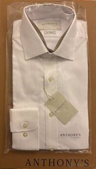 Košile ANTHONY´S (vel. 39/regular) BÍLÁ non iron