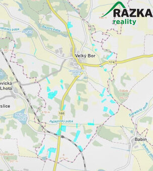 Soubor pozemků Velký Bor u Horažďovic, 264 094 m² - 1