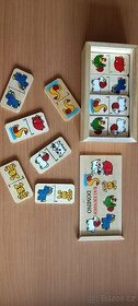 Hra domino zvířátka dřevo