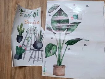 Dekorační samolepky na zeď - zelené rostliny