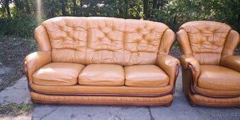 Kožená sedací souprava(jen trojsedačka)