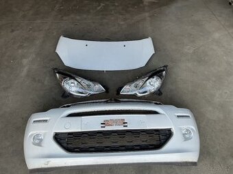 Citroen c3 - přední nárazník + světla + kapota. 2014