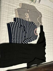 set svetrů a šat pro těhotné - 1