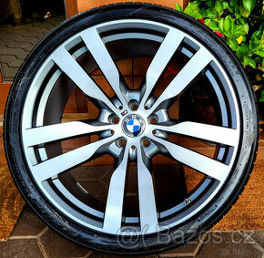 alu R22 5x120, senzory tlaku, letné pneu, BMW X5, X6