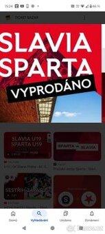SK Slavia Praha Ac Sparta Praha 10.5 lístky vedle sebe