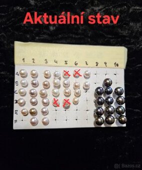 Stříbrné náušnice s perlou - pecky
