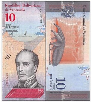 Venezuela - 10 Bolívarů bankovka, 2018, UNC