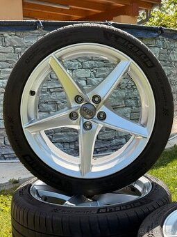 Alu kola AUDI A4 A5 B9 5x112 R18 s pneu Michelin 245/40 R18
