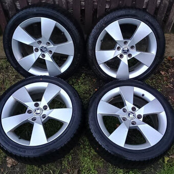 ALU Kola ŠKODA 5x112 R17 NEXEN , Zimní PNEU