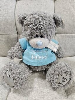 Plyšový medvídek Me to you v modrém tričku 20cm