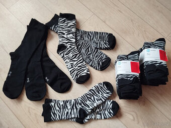 Dámské / dětské ponožky vel.39-42/7 ks a 35-38/2×7 ks NOVÉ