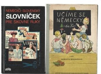 Jazykové učebnice a slovníky po 25 Kč