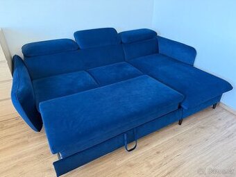 Modry rozkladaci gauc s uloznym prostorwm