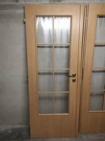 Dveře (dvoukřídlé prosklené,jedny se zrcadlem - 1