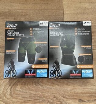 Cyklistické kalhoty Crivit dámské + dámský funkční top Crivi