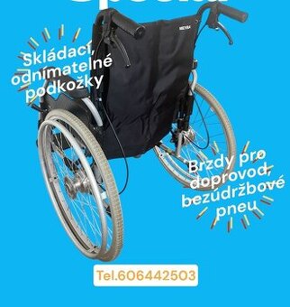 Invalidní vozík meyra sed 47cm brzdy pro doprovod