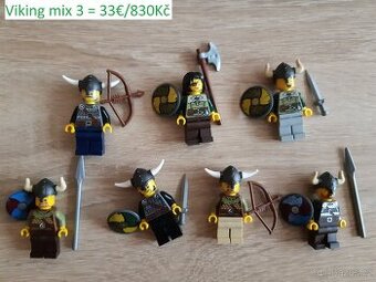 Predám LEGO mix nových figúrok vikingov 3