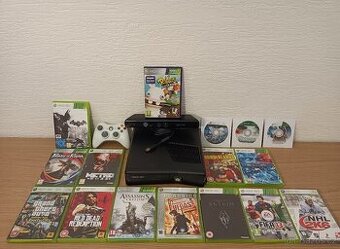 Xbox 360 + 16 her s Kinectem