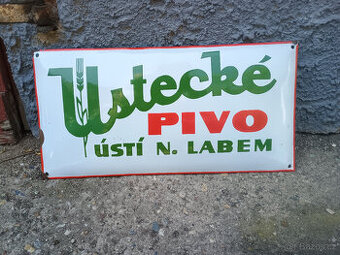 Stará smaltovaná cedule Ústecké pivo