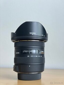 Sigma 10–20mm f/3.5 EX DC HSM pro Nikon – skvělý stav