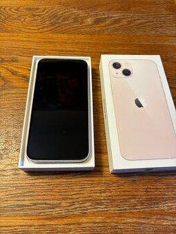 iPhone 13 128GB růžový, výborný stav bez škrábanců