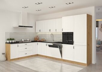 Luxusní kuchyňská linka bílá 210x350cm