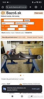 Díl pod dveře Tatra terno