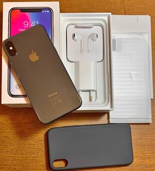 iPhone X Šedá BATERIE 100% TOP