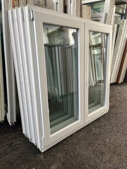 4 KUSY KRÁSNÉ PLASTOVÉ DVOUKŘÍDLÉ OKNA VEKRA 132x130-PLZEŇ