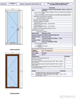 Nové balkonové dveře Salamander 92 – trojsklo