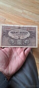 Bankovka 10 Kč 2.1.1927 série r016