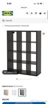 Knihovna Kallax Ikea 3x4 černohnědá