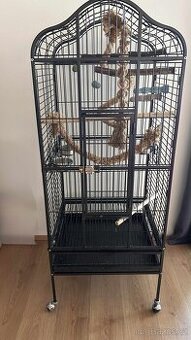 Prodám klec pro papouška VxŠxH 155x61x56cm