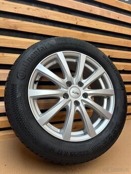 Alu kola Platin s pneu Continental 225/55 r17 5x112❄️