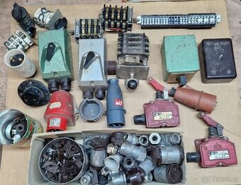 Vypínače, přepínače, 380V, 3 fáze, průchodky, atd..