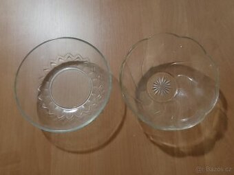 Retro skleněné mísy