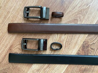 Nové pánské kožené opasky Bandi s aut. sponou - černý, hnědý