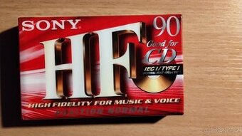 Audiokazeta Sony HF90 originálně zabalená