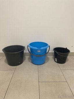 Sada plastových kýblů / věder 3 ks (12 l, 10 l, 5 l)