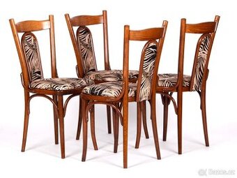 4x zrenovované jídelní židle TON 100 % stav