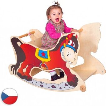 Houpací koník Trihorse 3v1 -jídelní židlička + dětský stolek