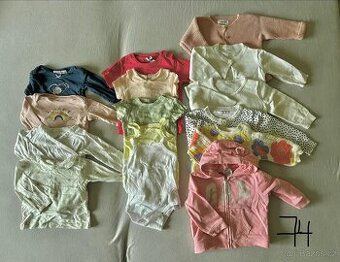 Mix dětského oblečení vel. 74 - 49 kusů