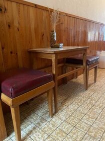Starožitný set nábytku (stoličky + stůl) - 1