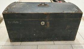 RU starý dřevěný vojenský kufr - 1