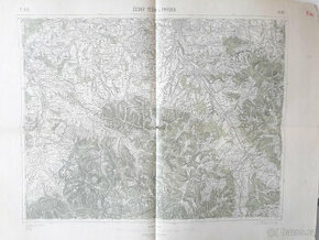 Mapa Český Těšín a Frýdek 1927, měř. 1:75 000