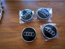 středové krytky Audi 61mm cerne stribrne poklicky - 1