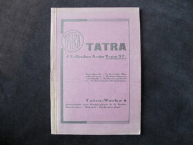 Tatra 4 Zylinder Auto Type 57 technická literatúra