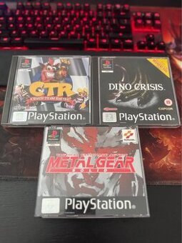 Dino crisis, metal gear, ctr crash prodej pouze komplet