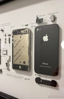 sběratelský Apple iPhone 4 zarámovaný